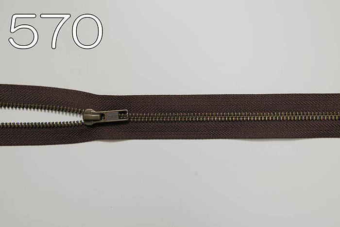 Metal zipper open antique gold 80cm - nomura tailor