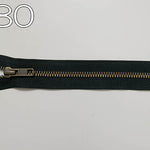 Metal zipper open antique gold 80cm - nomura tailor