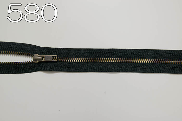 Metal zipper open antique gold 80cm - nomura tailor