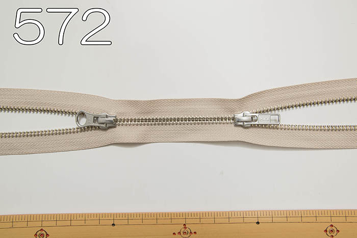 Metal zipper opening up and down 80cm - nomura tailor