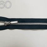 Metal zipper open silver 80cm - nomura tailor