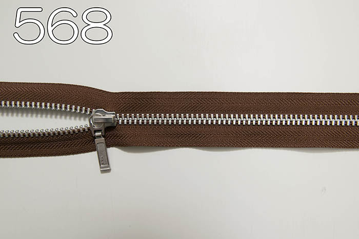 Metal zipper open silver 80cm - nomura tailor