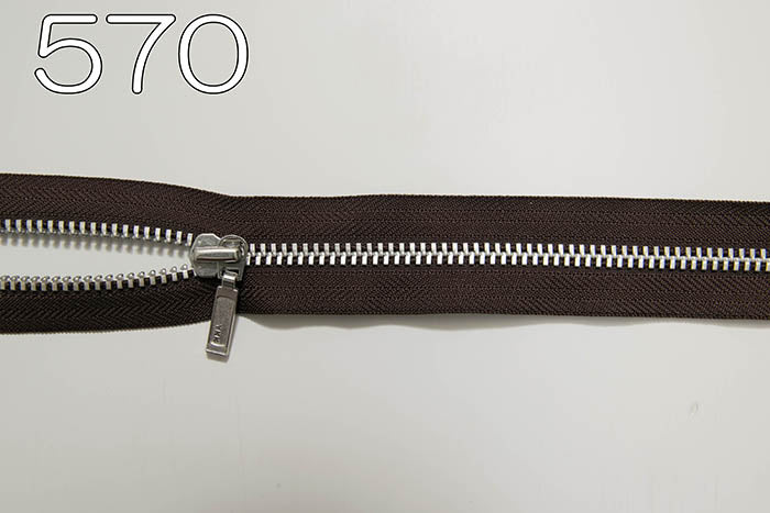 Metal zipper open silver 80cm - nomura tailor