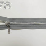 Metal zipper open silver 80cm - nomura tailor