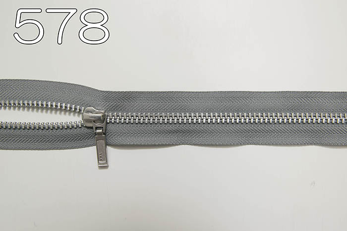 Metal zipper open silver 80cm - nomura tailor