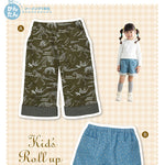 Pattern pattern pattern Child roll up pants - nomura tailor