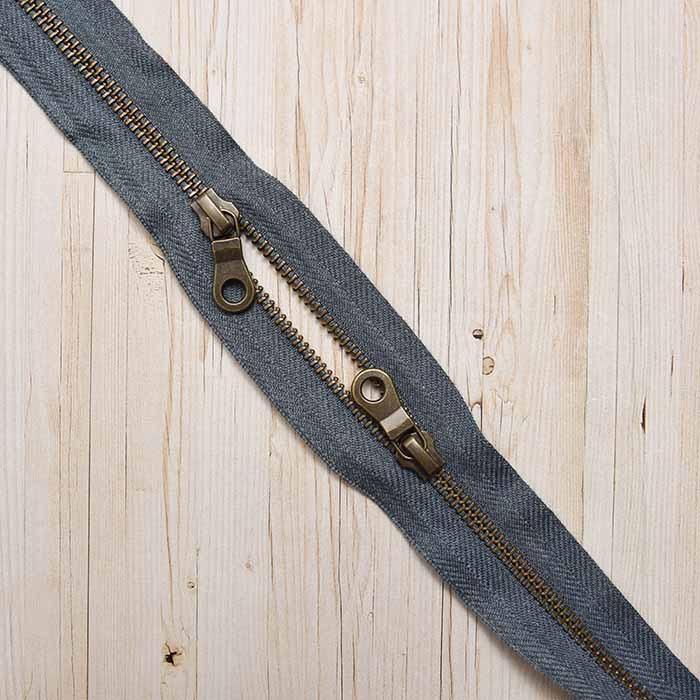 Marble tape zipper 60cm double opening 3 - nomura tailor