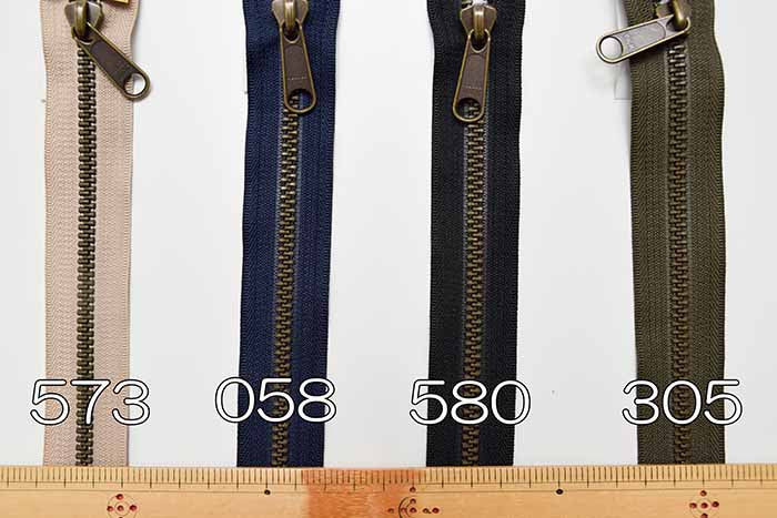 Metalx tough fastener 20cm antique gold - nomura tailor