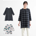 Pattern / pattern bottle neck tunic - nomura tailor