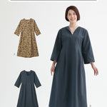 Pattern / pattern open neck dress - nomura tailor