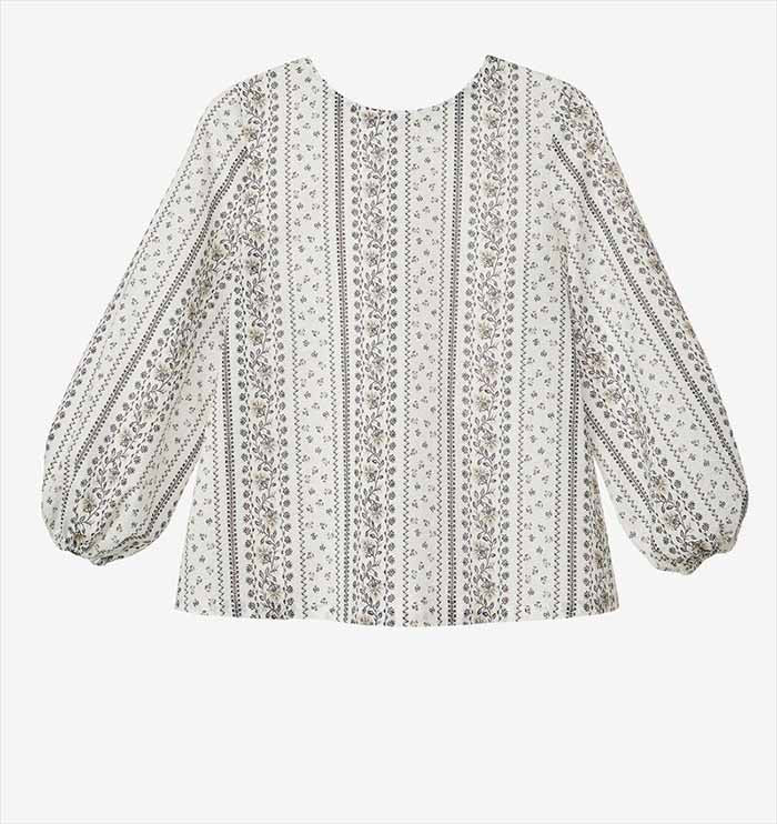 Pattern/pattern Voluminous Sleeve Blouse - nomura tailor