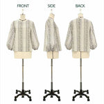 Pattern/pattern Voluminous Sleeve Blouse - nomura tailor