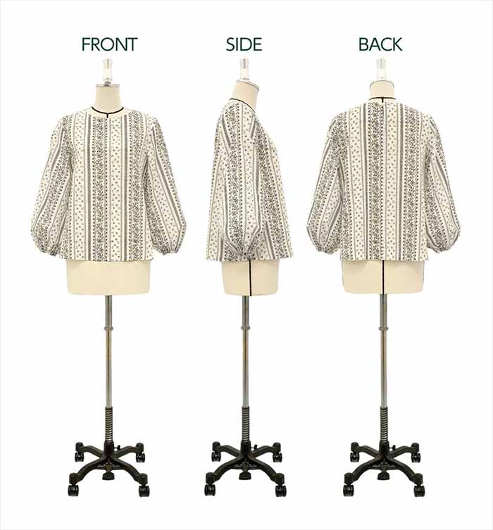 Pattern/pattern Voluminous Sleeve Blouse - nomura tailor