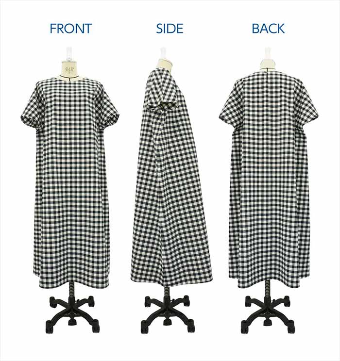 Pattern/pattern Loose wide dress - nomura tailor