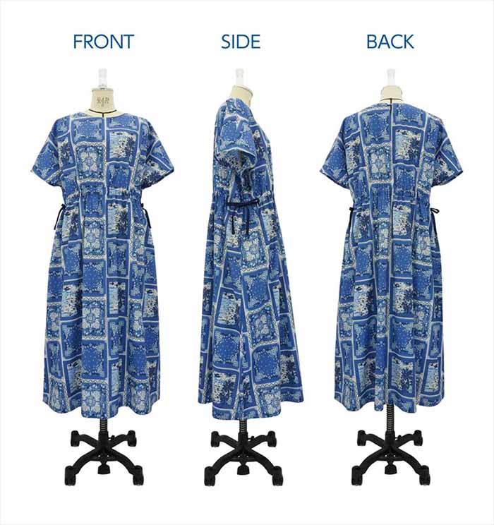 Pattern/pattern Loose wide dress - nomura tailor