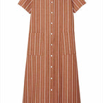 Pattern/pattern Open collar dress - nomura tailor