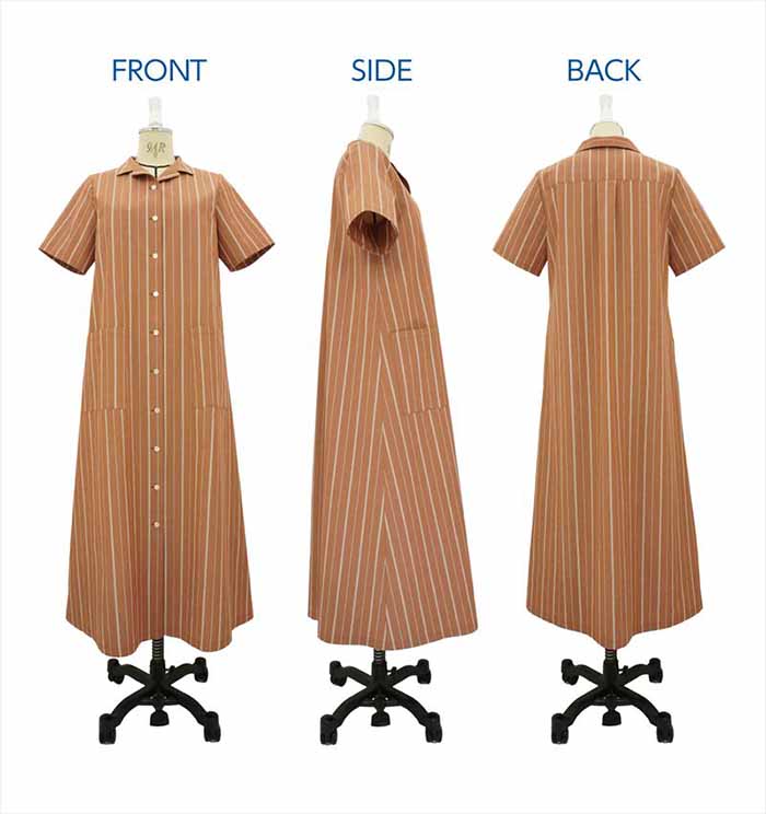 Pattern/pattern Open collar dress - nomura tailor