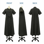 Pattern/pattern Open collar dress - nomura tailor