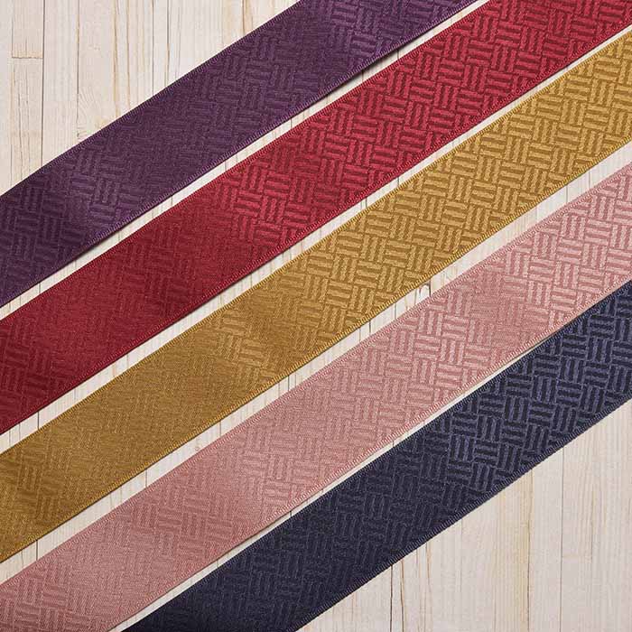 Konishi Ribbon Japanese Pattern Jacquard 24mm - nomura tailor