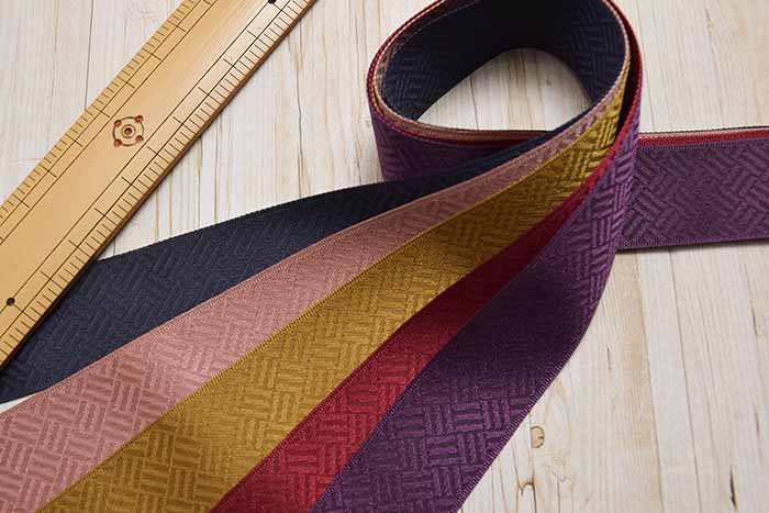 Konishi Ribbon Japanese Pattern Jacquard 24mm - nomura tailor