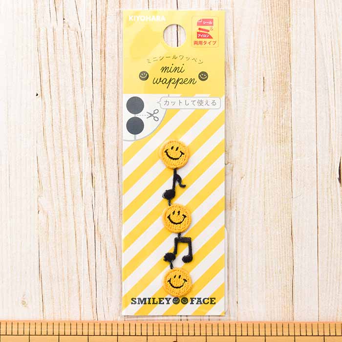 2WAY Adhesive Emblem SMILEY FACE Mini Emperor - nomura tailor