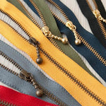 YKK metal zipper with ball No. 3 size 14cm [antique gold] - nomura tailor