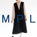 Pattern pattern V neck frame jamper skirt - nomura tailor
