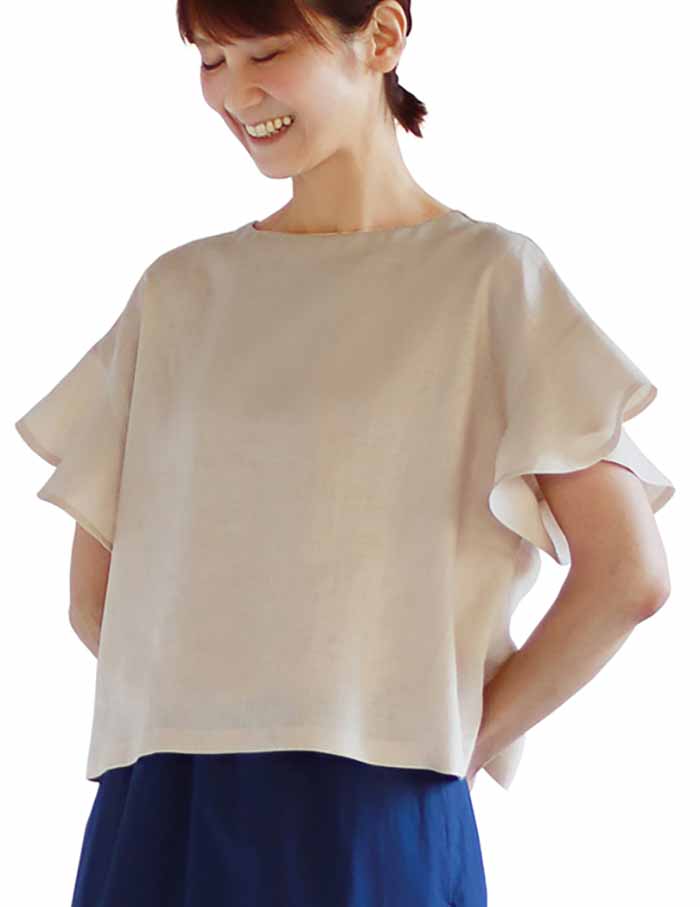 Patterns/patterns Ruffle Sleeve Blouse - nomura tailor