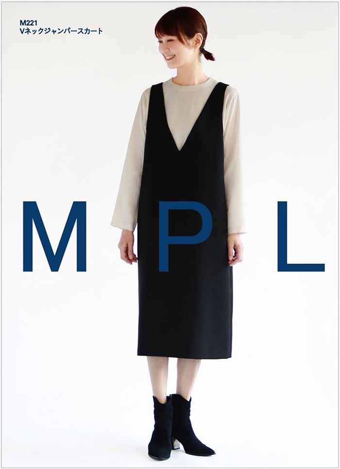 Pattern/pattern paper V-neck Jumperskirt - nomura tailor