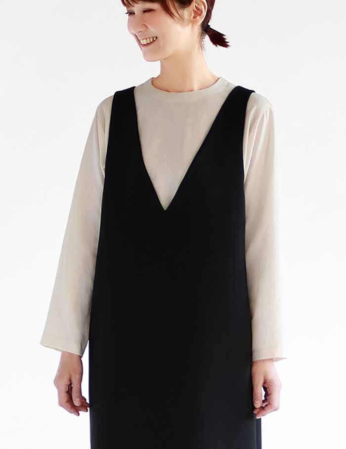 Pattern/pattern paper V-neck Jumperskirt - nomura tailor