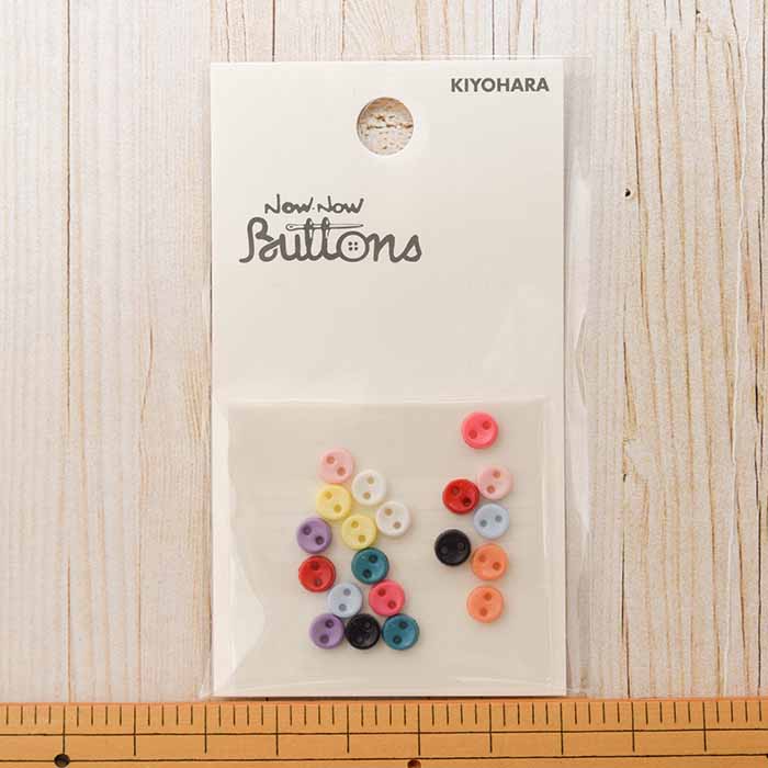 Colorful assort button 2 hole dish type - nomura tailor