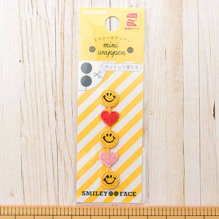 2WAY Adhesive Emblem SMILEY FACE Mini Emperor 1 - nomura tailor