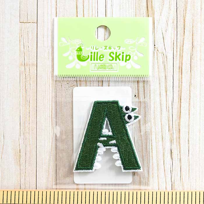 Iron adhesive emblem animal alphabet ALLIGATOR (crocodile) - nomura tailor