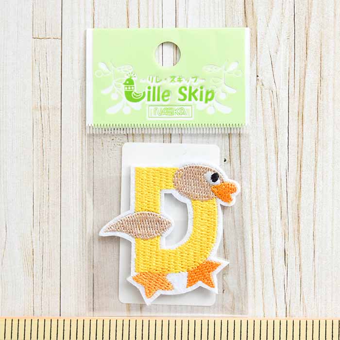 Iron adhesive emblem animal alphabet Duck - nomura tailor