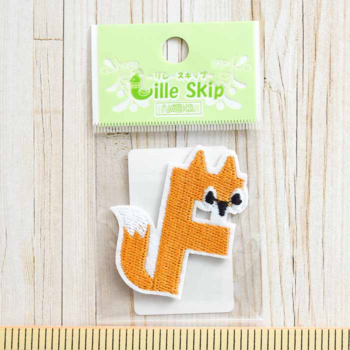 Iron adhesive emblem animal alphabet FOX (fox) - nomura tailor