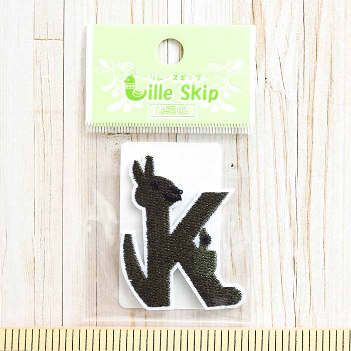 Iron adhesive empty animal alphabet Kabgaroo (Kangaroo) - nomura tailor