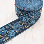 Indian embroidered ribbon, approx. 50mm wide - nomura tailor