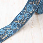 Indian embroidered ribbon, approx. 50mm wide - nomura tailor