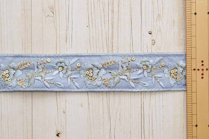 Indian embroidered ribbon, approx. 30mm wide - nomura tailor