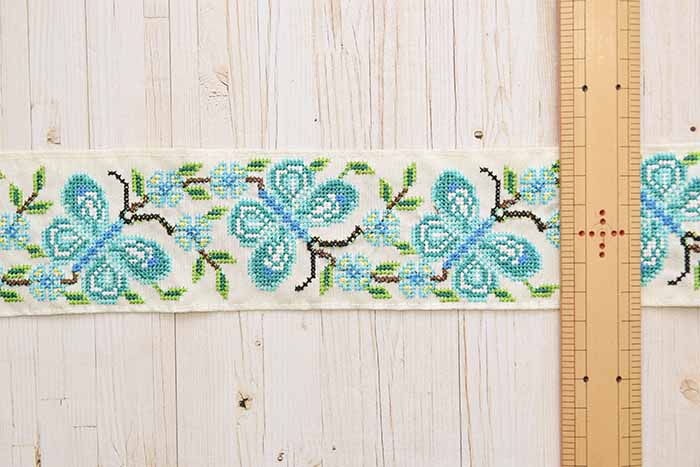 Indian embroidered ribbon, approx. 60mm wide - nomura tailor