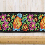 Indian embroidered ribbon, approx. 70mm wide - nomura tailor