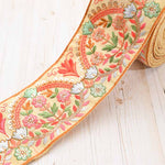 Made in India Embroidered ribbon approx. 80mm wide - nomura tailor