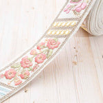 Indian embroidered ribbon, approx. 50mm wide - nomura tailor