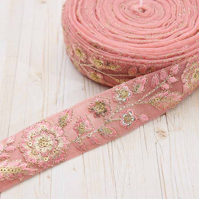 Made in India Embroidered ribbon approx. 30mm wide - nomura tailor