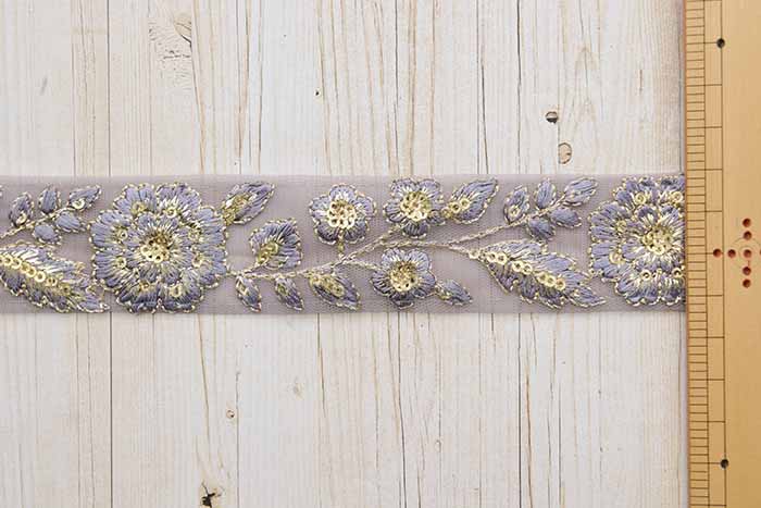 Indian embroidered ribbon, approx. 30mm width - nomura tailor