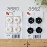 Plastic 4 holes buttons 18mm - nomura tailor