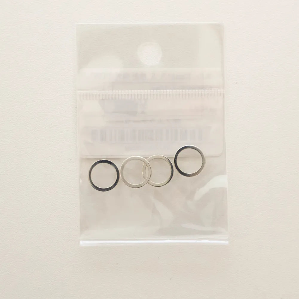 Round Ring  - 10mm 4 pieces Silver - nomura tailor