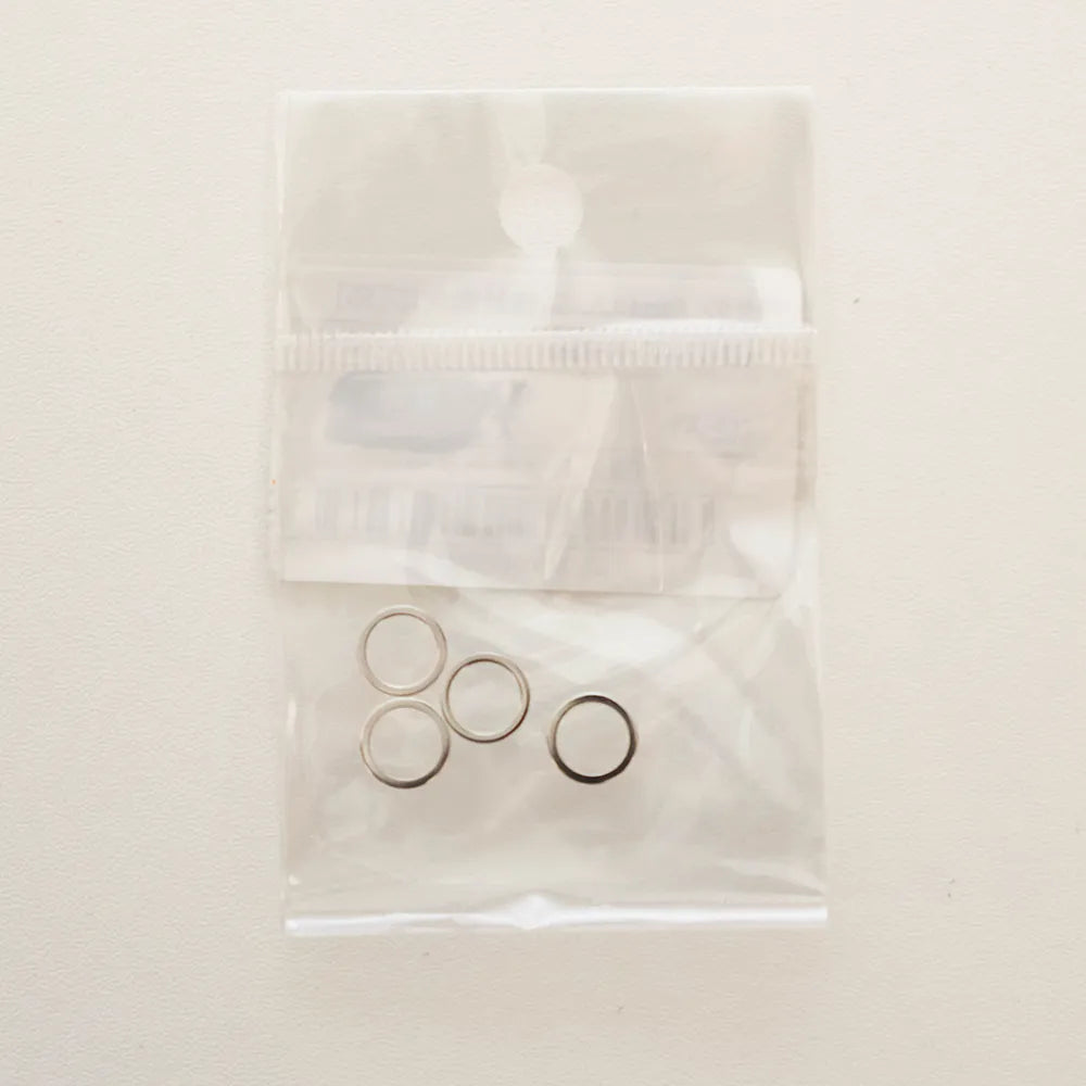 Round Ring  - 8mm 4 pieces Silver - nomura tailor
