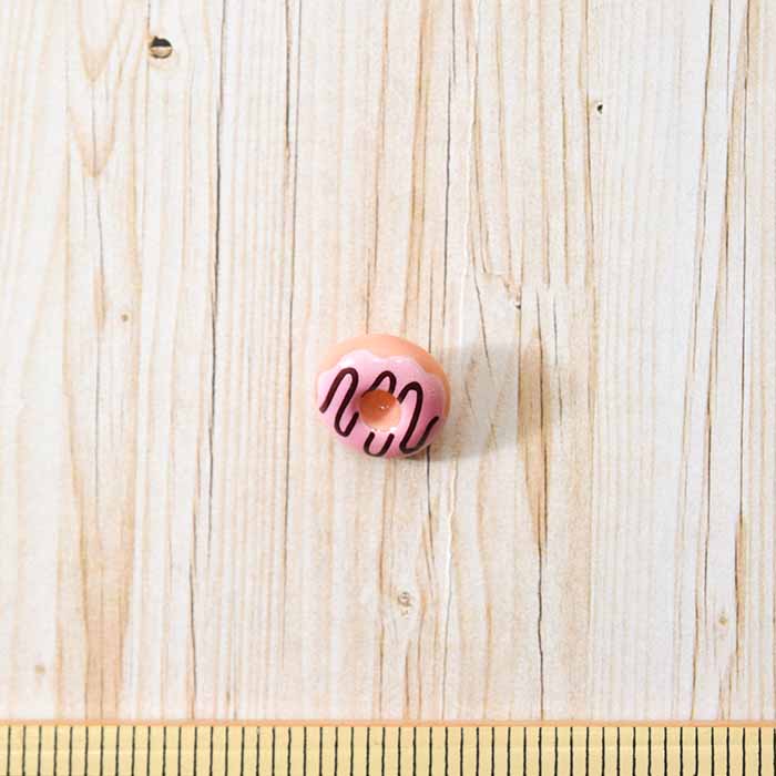 Foot button 18mm donut chocolate topping - nomura tailor