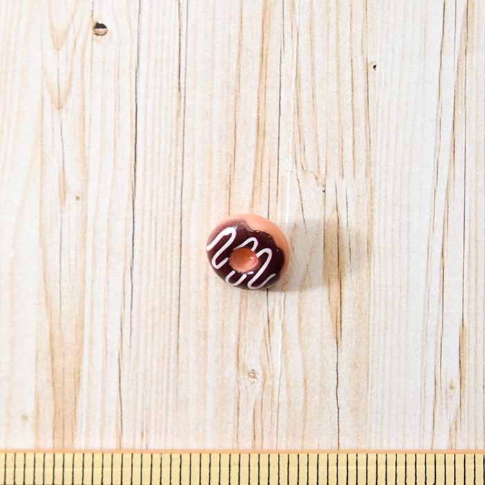 Foot button 18mm donut chocolate topping 1 - nomura tailor